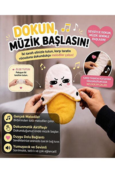 OEM Tene,Vucuda ve Kola Dokununca Melodi Çalan Muz Peluş Oyuncak – Müzikli Eğ...