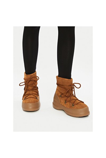 MOON BOOT Cizme de zăpadă damă Cognac Luna Boot Suede 80D2