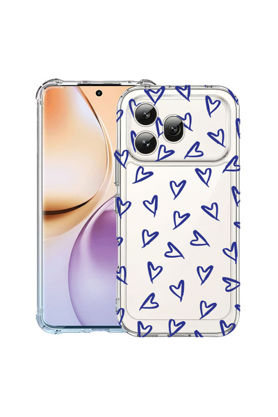 bestcase ®   Αντικραδασμική Θήκη για Honor 600, Χαριτωμένο Σχέδιο με Καρδιές,...