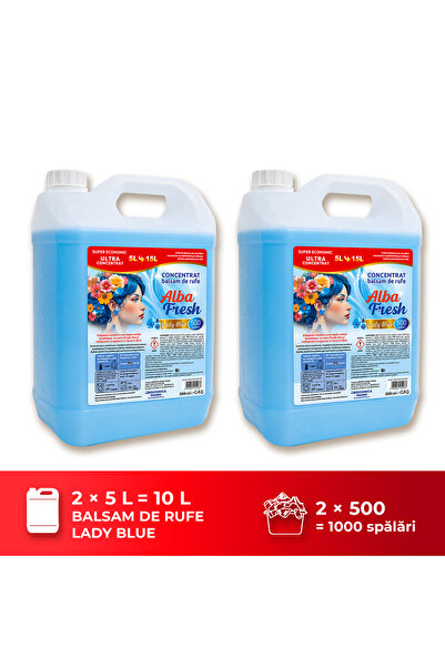 ALBA FRESH ALBA BASIC Συσκευασία 2x5 λίτρα, LADY BLUE μαλακτικό ρούχων