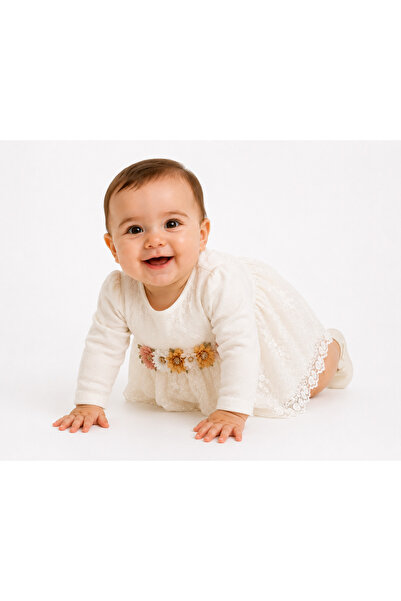 bonexi Girls' Dress with Rose Lace