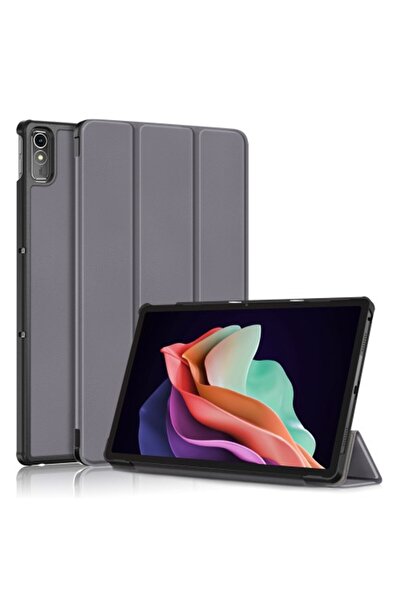 OEM Θήκη Τριπλής Αναδίπλωσης με Στήριγμα για Lenovo Tab P11 Gen 2 - Γκρι