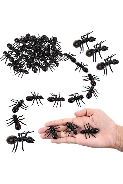 TERRIFI 30 Pcs Plastic Ants, Black Fake Ant Realistic for Party Decorations, ...