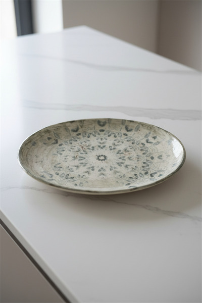 rinart Ellips Oval Kayık Tabak 36cm Digital Fade