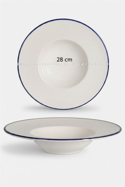 rinart Valencia Pasta Plate 28cm Rim Navy Blue