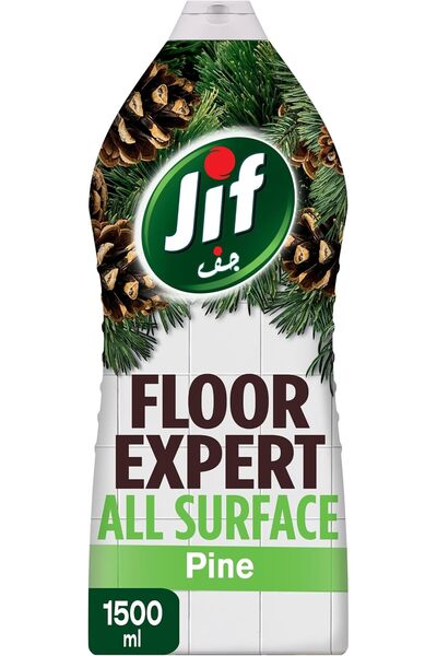 JIFAR منظف سائل JIF Floor Expert، لجميع الأسطح، برائحة الصنوبر، 1.5 لتر