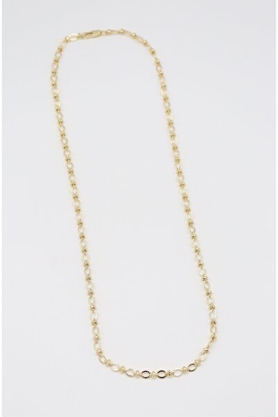 Bade Jewelry Vip Gold Zarif Tasarım Kararmaz Çelik Şık Zincir Kolye 50 cm
