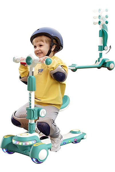 Sharpdo acc SHARPDO 3 in 1 Kick Scooter for Kids, with Adjustable Seat and Fl...