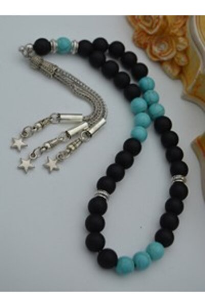 Stoneage Onyx and Turquoise Stone Prayer Beads - Mixed -