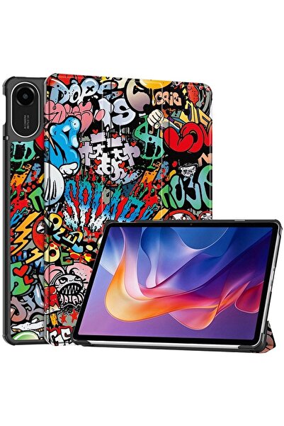 OEM Θήκη Τριπλής Αναδίπλωσης με Στήριγμα για Xiaomi Redmi Pad 2 - Γκράφιτι