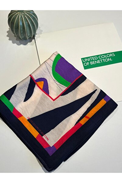 Benetton Desenli Viskon Eşarp