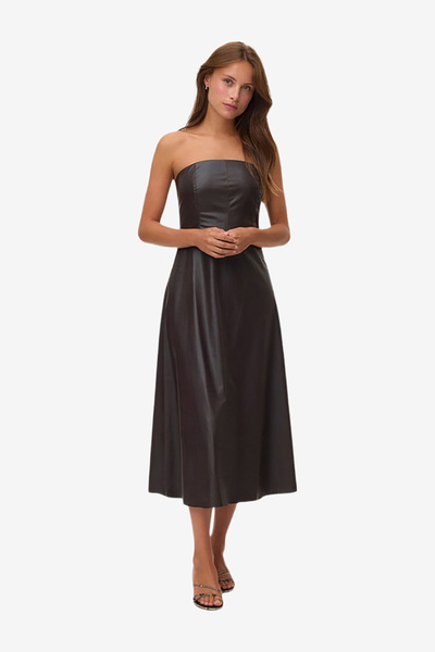 Vero Moda Women's VMKATCHA PU Bandeau Woven Dress