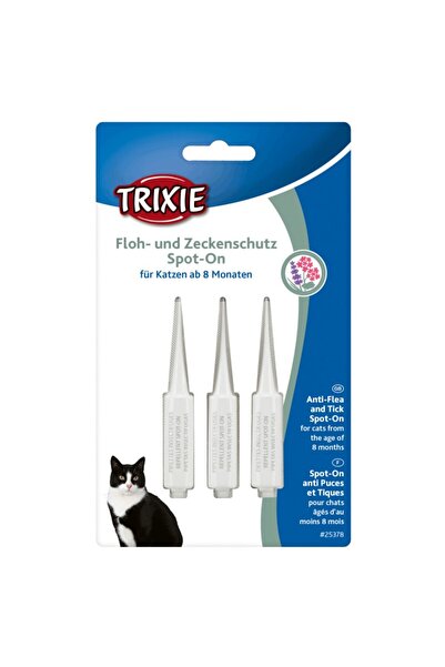 Trixie Picături antiparazitice spot-on pentru pisici, de la 8 luni, 3 x 1 ml
