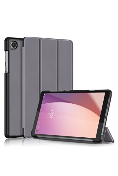 OEM Θήκη Τριπλής Αναδίπλωσης με Στήριγμα για Lenovo Tab M8 Gen 4 TB-300FU - Γκρι