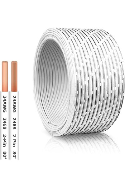 AZONEE سلك استشعار لباب المرآب بطول 50 قدمًا وسمك 24 AWG - كابل منخفض الجهد ث...