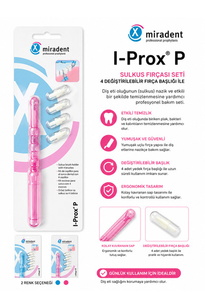 I-Prox P Sulkus ve Arayüz Fırçası – Pembe