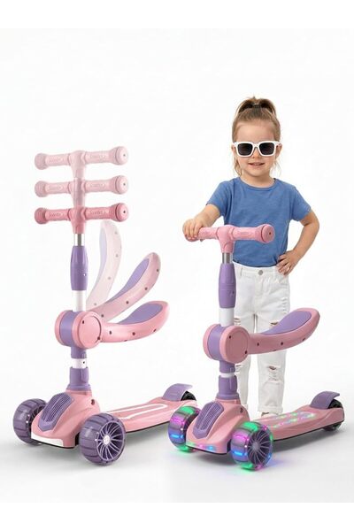 Sharpdo acc SHARPDO Kick Scooter for Kids, with Flashing Wheels and Adjustabl...