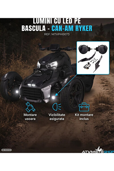 The Beast ΦΩΤΑ LED ΣΤΟΝ ΑΝΑΤΡΕΠΟΜΕΝΟ ΕΚΤΟΠΙΣΤΗ - CAN-AM RYKER