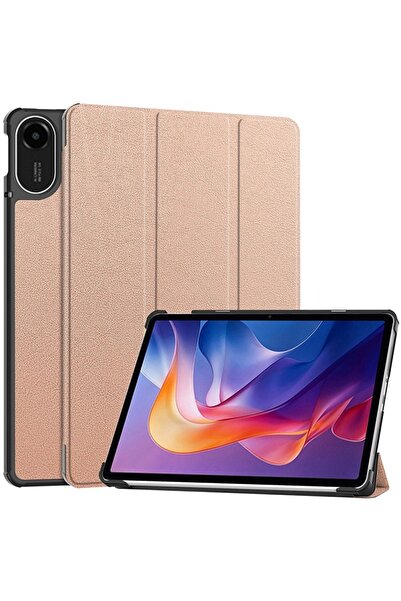 OEM Θήκη Βιβλίου Τρίπτυχη με Στήριγμα για Xiaomi Redmi Pad 2 - Ροζ Χρυσό