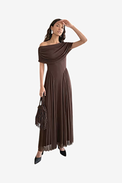 Vero Moda Women's VMROSETTA 2/4 Cape Detail Dress Jersey