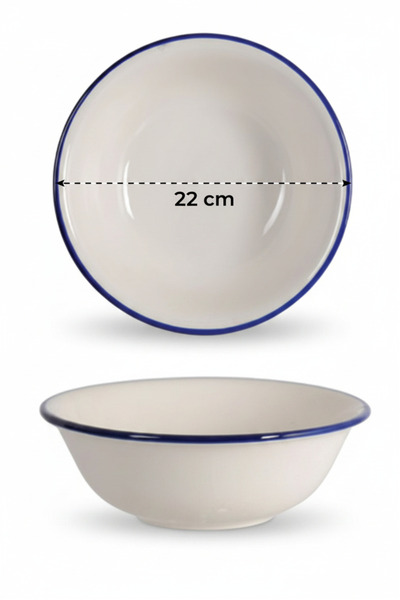 rinart Valencia Salad Bowl 22cm Rim Navy Blue