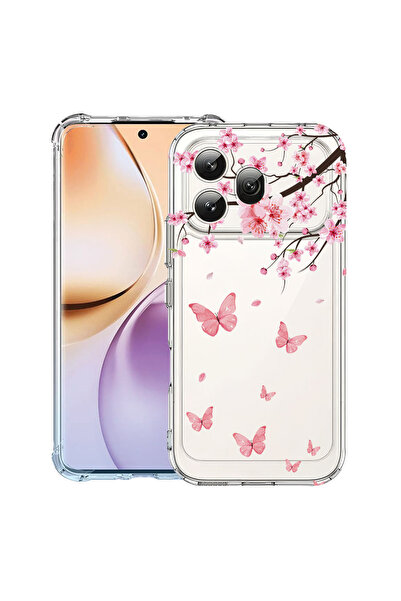 bestcase ®   Husă antișoc pentru Honor 600, Floare de cireș roz și fluturi, 3...