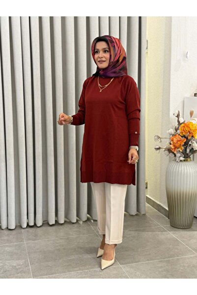 Armine TREND MERSERİZE TUNİK BORDO