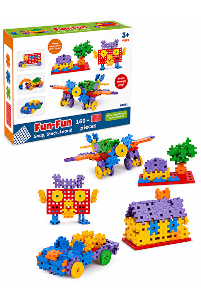 a v d a 160 Parça Fun Fun Puzzle Bloklar Kutulu Yapı Blokları Oyuncak Seti 3+...
