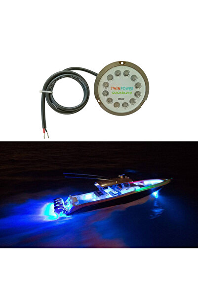 Tekne Su Altı lambası Alüminyum Gövde 12 Led 80w Mavi Renk