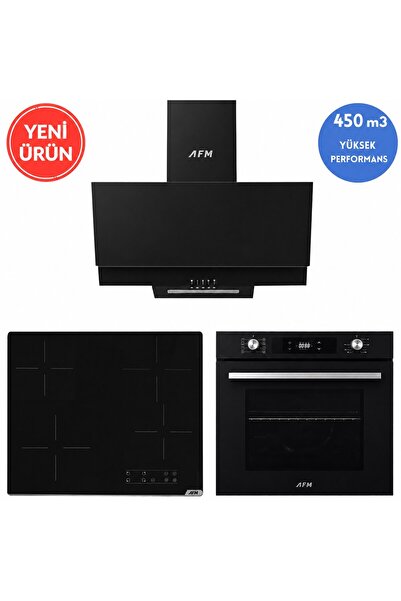 Alveus AFM Serisi FC-11 Turbo Elektrikli Vitroseramik Siyah 3'lü Ankastre Set...