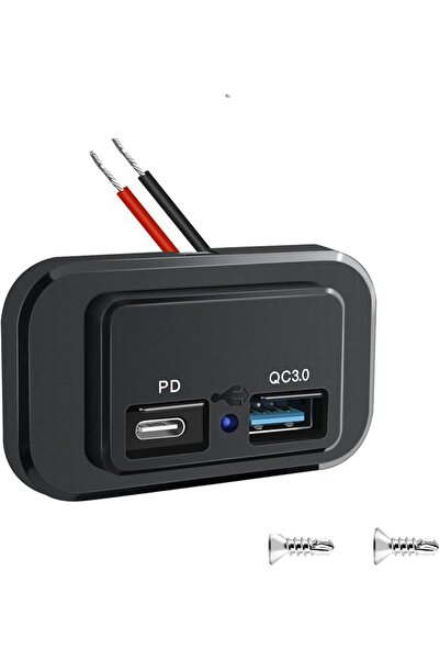 NALACAL 2 Ports 12V/24V USB Outlet 58W, Dual Quick Charge, PD Type-C & QC3.0 ...