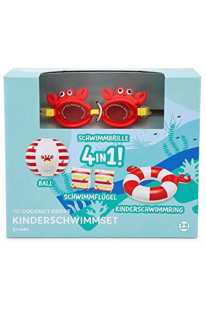 Krabi Set înot copii 4 în 1 crab, 3–6 ani