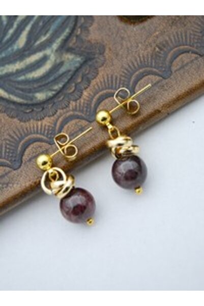 Stoneage Garnet Stone Earrings - Multicolor -