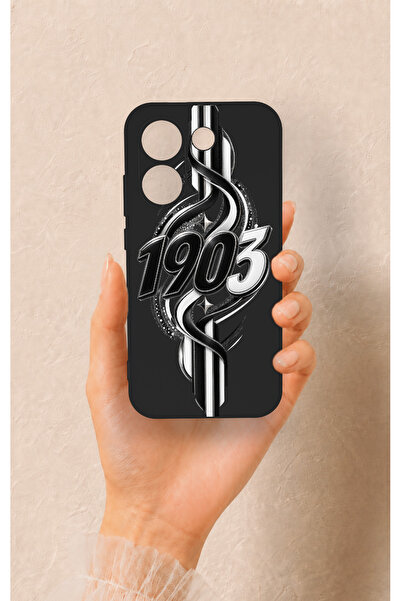 Vip Case Poco X8 Pro Uyumlu Siyah Beyaz Sarmaşık Desenli Silikon Kılıf