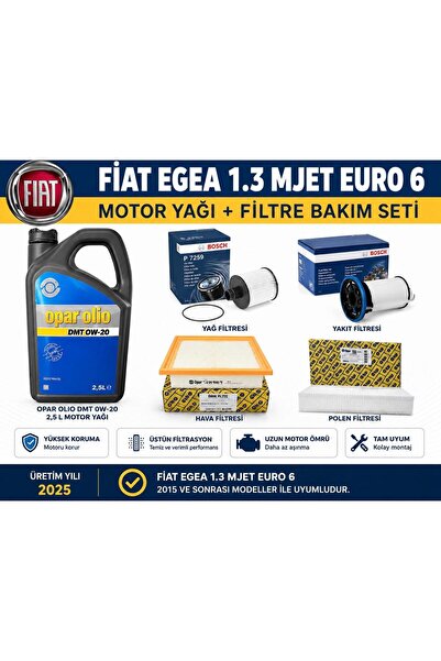 OPAR Fiat Egea 1.3 Mjet Euro 6 Yağ Filtre Bakım Seti