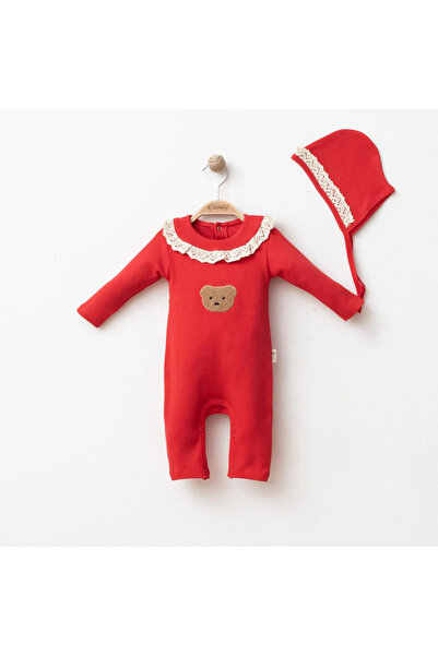 DIDuStore Coşay Baby Girl 6-9-12 Months Tulum with Bear Design