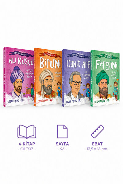 dokuzyayinlari Cezmi Ersöz Biruni Cahit Arf Ali Kuşçu Fergâni 4'lü Çocuk Kita...