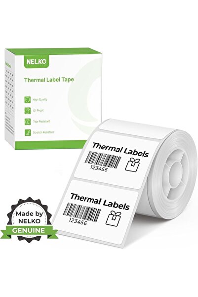 Nelko ملصقات حرارية مقاس 1.57 × 1.18 بوصة (40 × 30 مم) لطابعة PM220، بيضاء، 2...