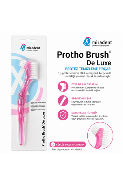 Protho Brush De Luxe Protez Temizleme Fırçası – Pembe