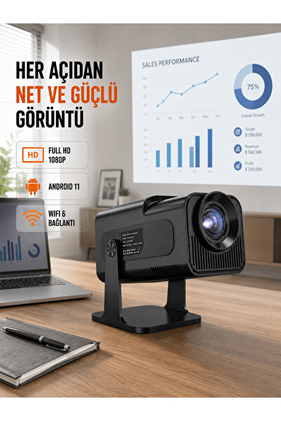 Arvonx Taşınabilir Full HD Projektör - 1 GB Ram 8 GB Hafıza