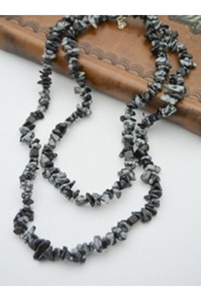 Stoneage Obsidian Stone Necklace - Multicolored -