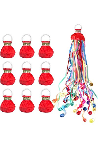 Hannea ® 10Pcs Red Hand Throw Confetti Paper Streamers, Pull Ring Ribbon Pull...