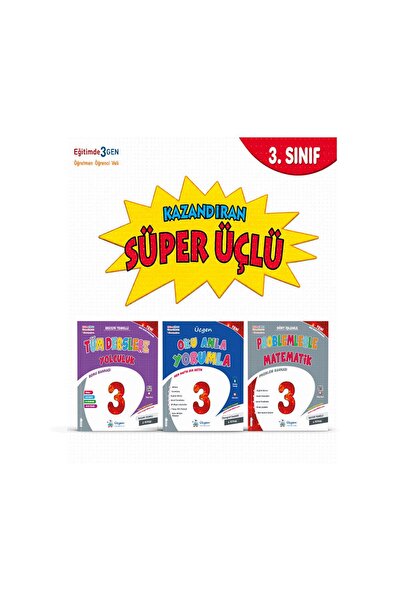 Üçgen Yayıncılık 3. SINIF - SÜPER ÜÇLÜ - Kazandıran Kitaplar
