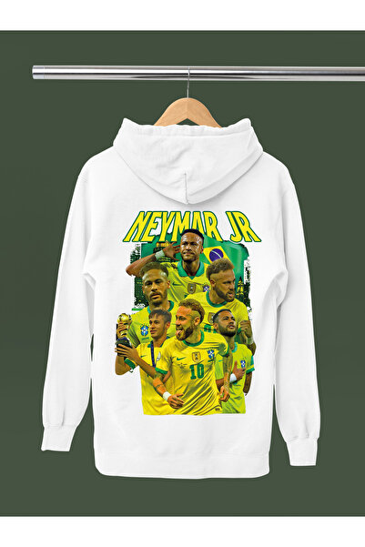 MAGORS Hanorac cu glugă din bumbac imprimat NEYMAR JR., cu mânecă lungă, cu c...