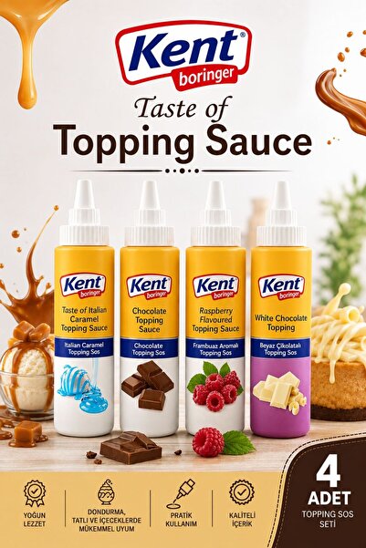 Kent Boringer Karma Koli Topping Sos 4 Adet (İtalyan karamelli Çikolatalı Fra...