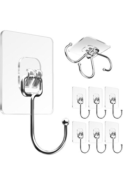 GENERAL Large Adhesive Hooks for Hanging Heavy Duty Wall Hooks 22 lbs Self Ad...