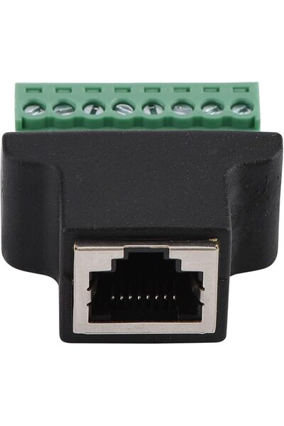 GENERAL محول طرفي لولبي من Germer AV مع موصل أنثى RJ45 لأجهزة التسجيل الرقمية...