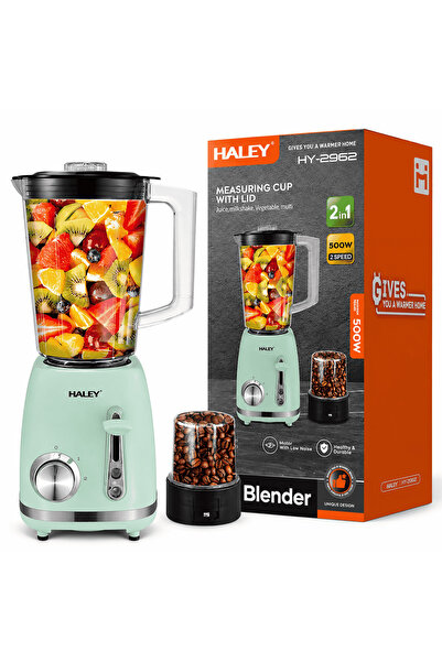 HALEY 2 in 1 Blender HY-2962, 500W, 1.5L Container, 2 Speeds + Pulse Function...