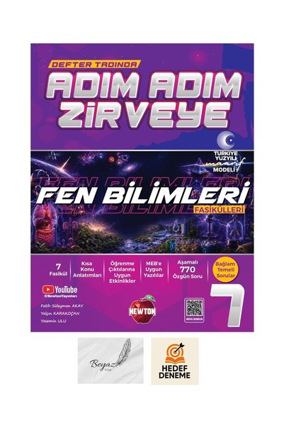 Newton Yayınları Newton 7.Sınıf Adım Adım Zirveye Fen Bilimleri Fasikülü Hede...