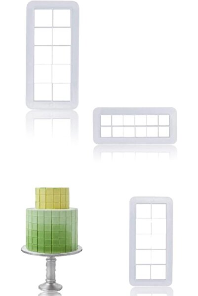 Sweet seven Square Cookie Cutter Set - 3 Sizes for Cake, Fondant, and Biscuit...